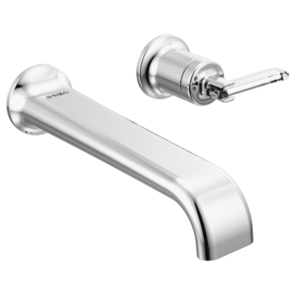 Brizo T65767LF-PCLHP-ECO--HL5868-PCCL--R85800 Two-Hole, Single-Handle Wall Mount Lavatory Faucet - Less Handle 1.2 GPM
