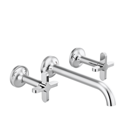 Odin wall-mount lavatory faucet in Luxe Gold