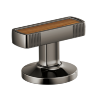 Widespread Lavatory Knob with Wood Inlay Handle Kit HI5306-BNXWD