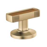 Widespread Lavatory Knob with Wood Inlay Handle Kit HI5306-GLWD