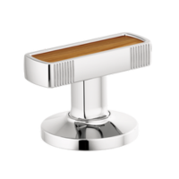 Widespread Lavatory Knob with Wood Inlay Handle Kit HI5306-PCWD