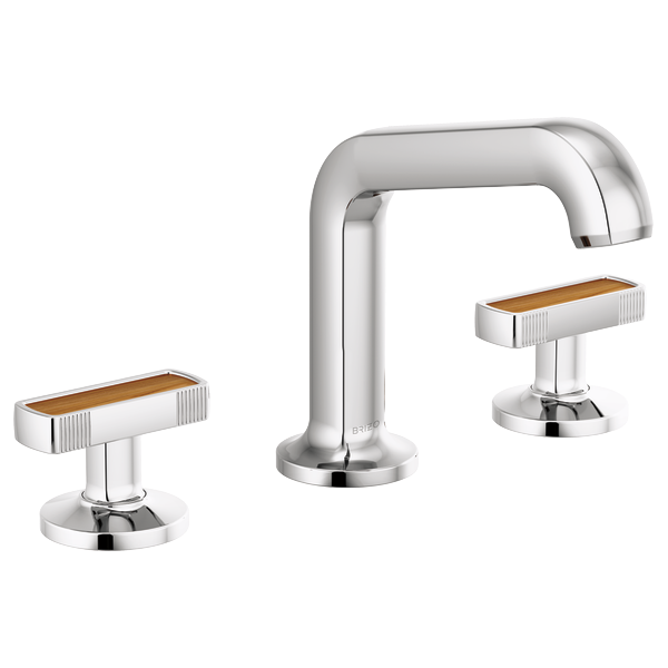 Brizo 65307LF-PCLHP-ECO--HI5306-PCWD Kintsu® Widespread Lavatory Faucet with Angled Spout - Less Handles 1.2 GPM