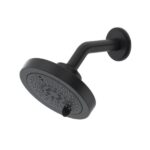 5" 6-Function Showerhead With Arm - Black | Model Number: 386BK-WS