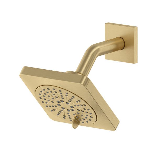 5" 6-Function Showerhead With Arm - Satin Brass US4 | Model Number: 343US4-WS