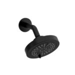6" 6-Function Showerhead With Arm - Black | Model Number: 366BK