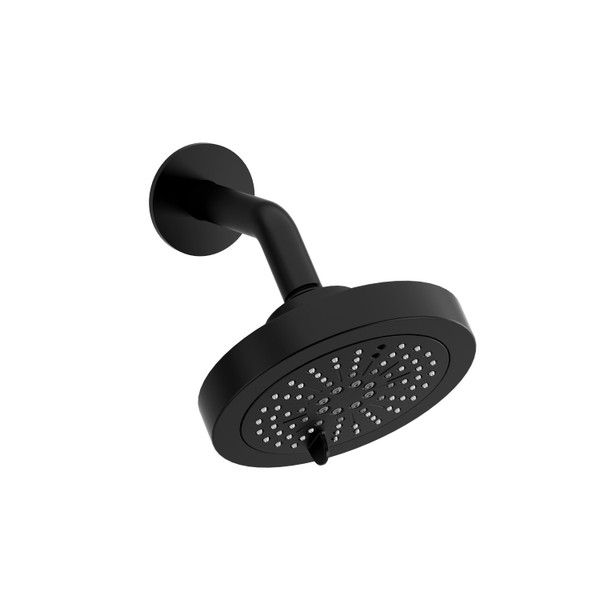 6" 6-Function Showerhead With Arm - Black | Model Number: 366BK-WS