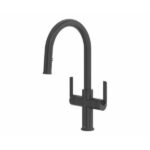Riobel Authentica™ Two Handle Pull-Down Kitchen Faucet with C-Spout AU801 - Image 2