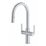 Riobel Authentica™ Two Handle Pull-Down Kitchen Faucet with C-Spout AU801