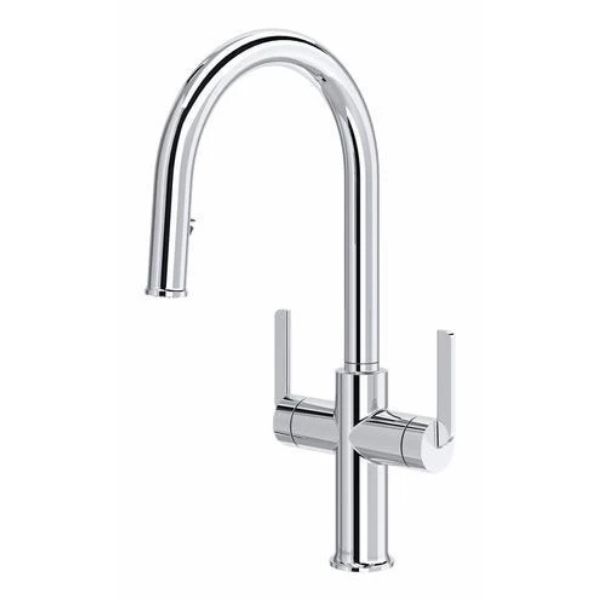 Riobel Authentica™ Two Handle Pull-Down Kitchen Faucet with C-Spout AU801