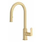 Riobel Authentica™ Two Handle Pull-Down Kitchen Faucet with C-Spout AU801 - Image 5