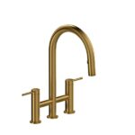 Riobel Azure™ Bridge Pull-Down Kitchen Faucet With C-Spout AZ400 - Image 5