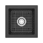 Riobel Fonsa™ 15" Quartz Single Bowl Undermount Bar/Food Prep Kitchen Sink FAUM1515 - Image 2