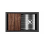 Riobel Fonsa™ 30" Quartz Chef/Workstation Kitchen Sink with Accessories FAUM3018WS - Image 2