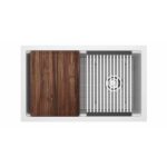 Riobel Fonsa™ 30" Quartz Chef/Workstation Kitchen Sink with Accessories FAUM3018WS