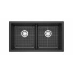Riobel Fonsa™ 33" Double Bowl Undermount Quartz Kitchen Sink FAUM3318LD - Image 2