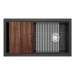 Riobel Fonsa™ 33" Quartz Chef/Workstation Sink with Accessories FAUM3318WS - Image 2