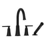 House of Rohl Momenti™ 4-Hole Deck-Mount Tub Filler with C-Spout MMRD12 - Image 4