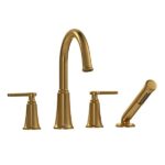 House of Rohl Momenti™ 4-Hole Deck-Mount Tub Filler with C-Spout MMRD12 - Image 5