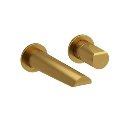 Parabola™ Wall Mount 360° Lavatory Faucet Trim - Brushed Gold