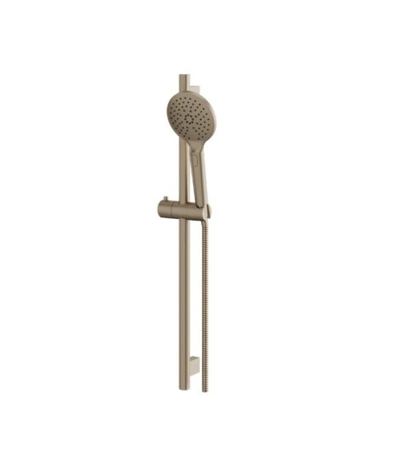 AQUABRASS COMPLETE ROUND SHOWER RAIL 28" with 3-Function Handshower and Adjustable Sliding Hook 12885 - Image 2