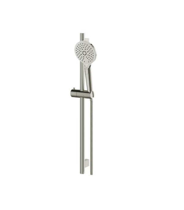 AQUABRASS COMPLETE ROUND SHOWER RAIL 28" with 3-Function Handshower and Adjustable Sliding Hook 12885 - Image 4