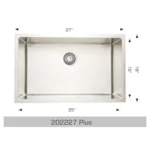 Bosco 202227 Plus 27" x 18" x 14" Laundry Sink 202227 Plus