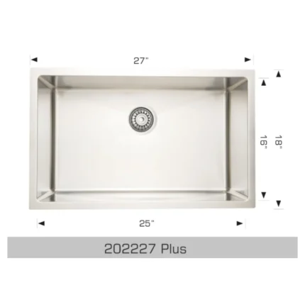 Bosco 202227 Plus 27" x 18" x 14" Laundry Sink 202227 Plus