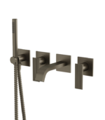Aquabrass TOSCA Wall Mount Tub Filler with Handshower and 2 Mixers SKU 34004 - Image 5