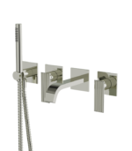 Aquabrass TOSCA Wall Mount Tub Filler with Handshower and 2 Mixers SKU 34004 - Image 2