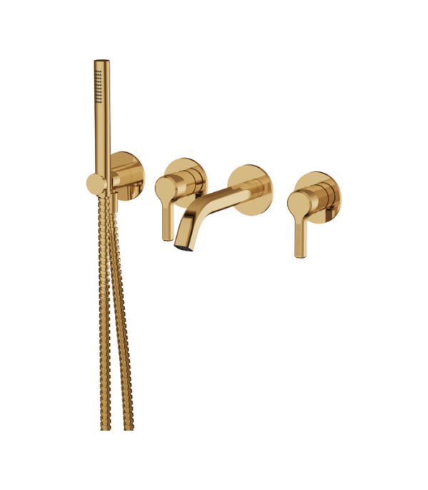 Aquabrass Ariston Wall-Mount Tub Filler with Handshower 47004BBC - Image 6