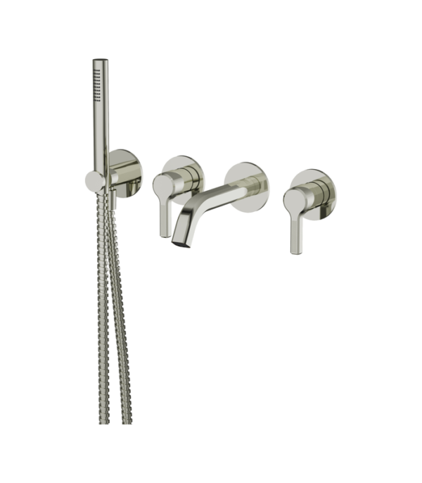 Aquabrass Ariston Wall-Mount Tub Filler with Handshower 47004BBC - Image 7