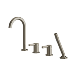 Aquabrass Ariston 4-Piece Deck-Mount Tub Filler with Handshower 47017BBC