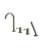 Aquabrass Ariston 4-Piece Deck-Mount Tub Filler with Handshower 47017BBC