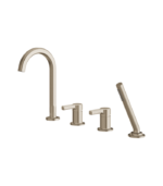 Aquabrass Ariston 4-Piece Deck-Mount Tub Filler with Handshower 47017BBC - Image 4
