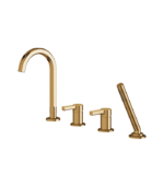 Aquabrass Ariston 4-Piece Deck-Mount Tub Filler with Handshower 47017BBC - Image 6