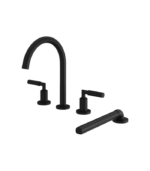 Aquabrass Aria 18" 4-Piece Deck-Mount Tub Filler with Handshower 48018BBC - Image 3