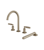 Aquabrass Aria 18" 4-Piece Deck-Mount Tub Filler with Handshower 48018BBC - Image 2