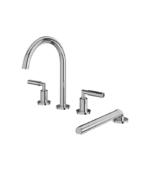 Aquabrass Aria 18" 4-Piece Deck-Mount Tub Filler with Handshower 48018BBC