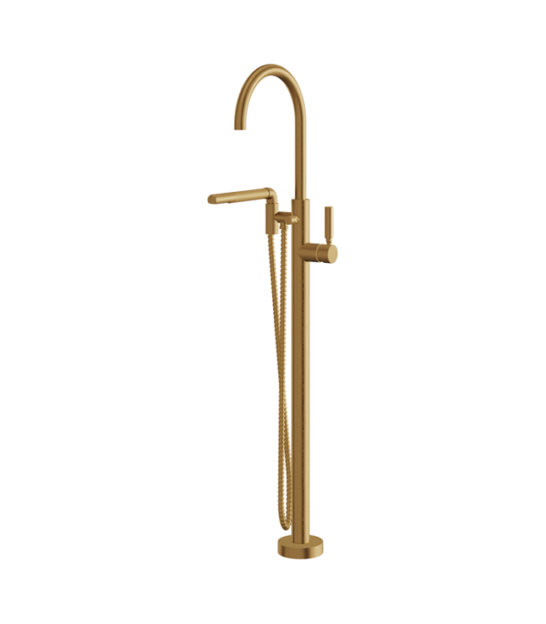 Aquabrass Aria Floor-Mount Tub Filler with Handshower 48085BBC - Image 2