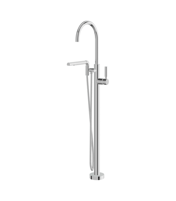 Aquabrass Aria Floor-Mount Tub Filler with Handshower 48085BBC - Image 5