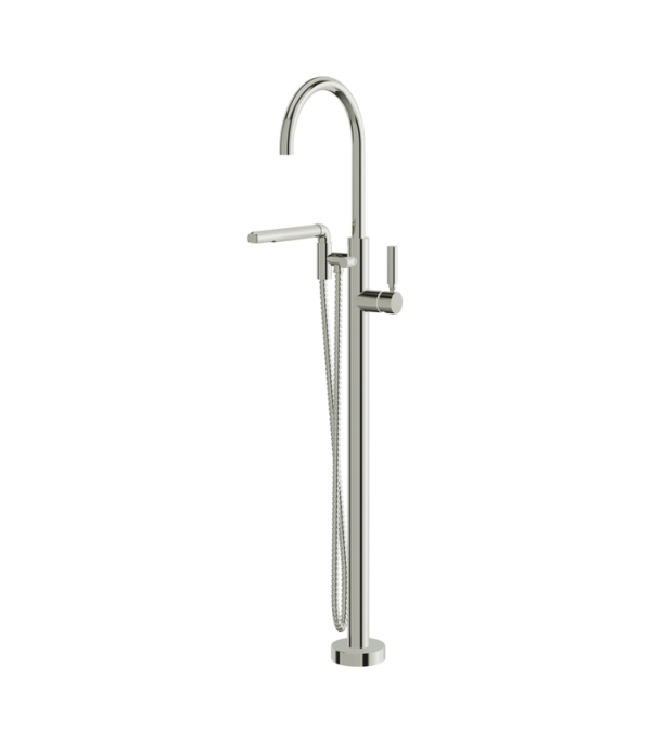 Aquabrass Aria Floor-Mount Tub Filler with Handshower 48085BBC - Image 7