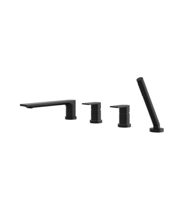 Aquabrass Alpha Deck-Mount Tub Filler with Handshower 92017BBC - Image 3