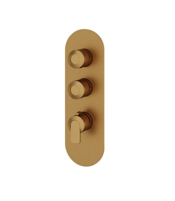 Aquabrass C67 Round Trim Set for 2-Shut-Off Thermostatic Valve R3267 - Image 5