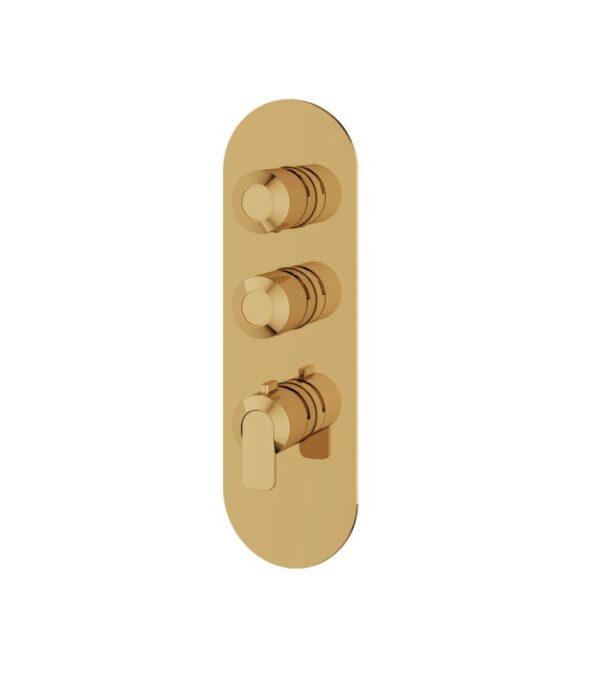 Aquabrass C67 Round Trim Set for 2-Shut-Off Thermostatic Valve R3267 - Image 2