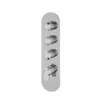 Aquabrass C67 Round Trim Set for 3-Shut-Off Thermostatic Valve R3367