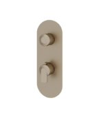 Aquabrass C67 Round 2-Way Non-Shared Diverter Trim Set for Thermostatic Valve R9267 - Image 2