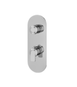 Aquabrass C67 Round 2-Way Non-Shared Diverter Trim Set for Thermostatic Valve R9267