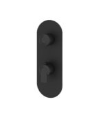 Aquabrass C67 Round 2-Way Shared Diverter Trim Set for Thermostatic Valve R8267 - Image 3