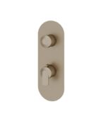 Aquabrass C67 Round 2-Way Shared Diverter Trim Set for Thermostatic Valve R8267 - Image 2