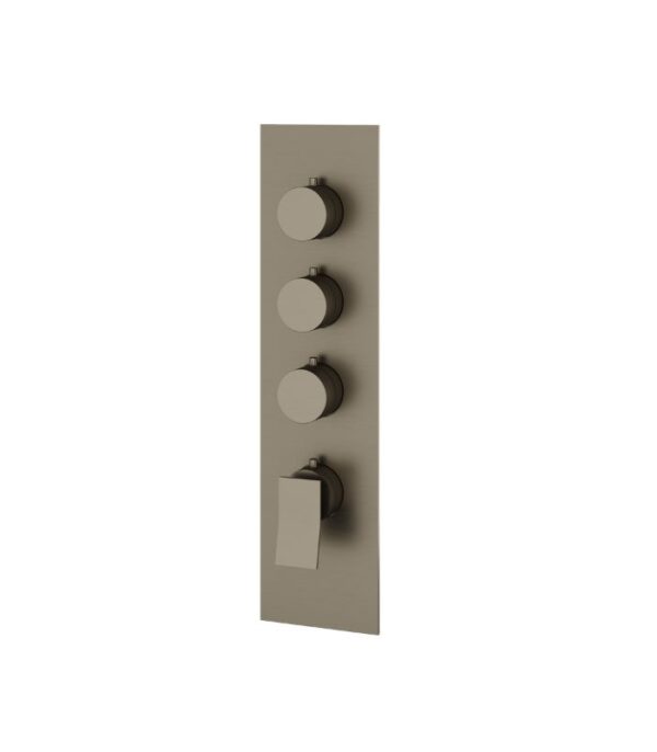 Aquabrass CHICANE Square Round Trim Set for 3 Shut-Off Thermostatic Valve SR3319 - Image 7